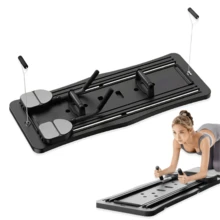 Pilates Board - Pilates Reformer Set, Multi-Purpose Foldable Pilates Reformer Board For Home, 4 In 1 Pilates Sliding Board(Black) - Black - View 10