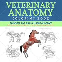 Veterinary Anatomy Coloring Book For Adults, Farm & Companion Animal Skeleton Organ Diagram Coloring Pages, Dog Cat Pig Rabbit Chicken Fish Anatomical Study Workbook For Vet School Students ﻿ - Coloring Book - View 13