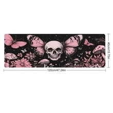 1pc Butterfly Skull Pattern Floor Mat, Kitchen Rug, Kitchen Mat, Kitchen Carpet, Door Mat, Small Rug, Carpet, Runner Rug, Floor Mat, Home Decor, Area Rug, Outdoor Mat, Home Decor, Area Carpet, Bedroom Rug, Washable Carpet - Multicolor - View 8
