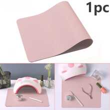 1pc Nail Art Desk Mat, Soft Microfiber PU Leather Nail Pad, Foldable Nail Support Pad, Reusable Desktop Nail Mat, Acrylic Nail Desk Mat, Nail Soft Pad - Multicolor - View 9