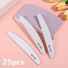 25pcs 100/180 Grit Nail Files And Buffing Blocks, Professional Double-Sided Sandpaper Nail Art Tools, Suitable For Acrylic Nails, Nail Supplies, Nail Art Tools (Suitable For Nail Extensions) - Pink - View 5