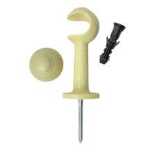 Kit With 6 Simple Curtain Rod Supports Pair With 19mm End - STRAW - View 5