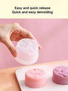 1set Cartoon Egg Steamer Mold For Baby Food – 2-In-1 For Steamed Egg & Milk Pudding, Silicone Kitchen Tool For Homemade Meals - Multicolor - View 7