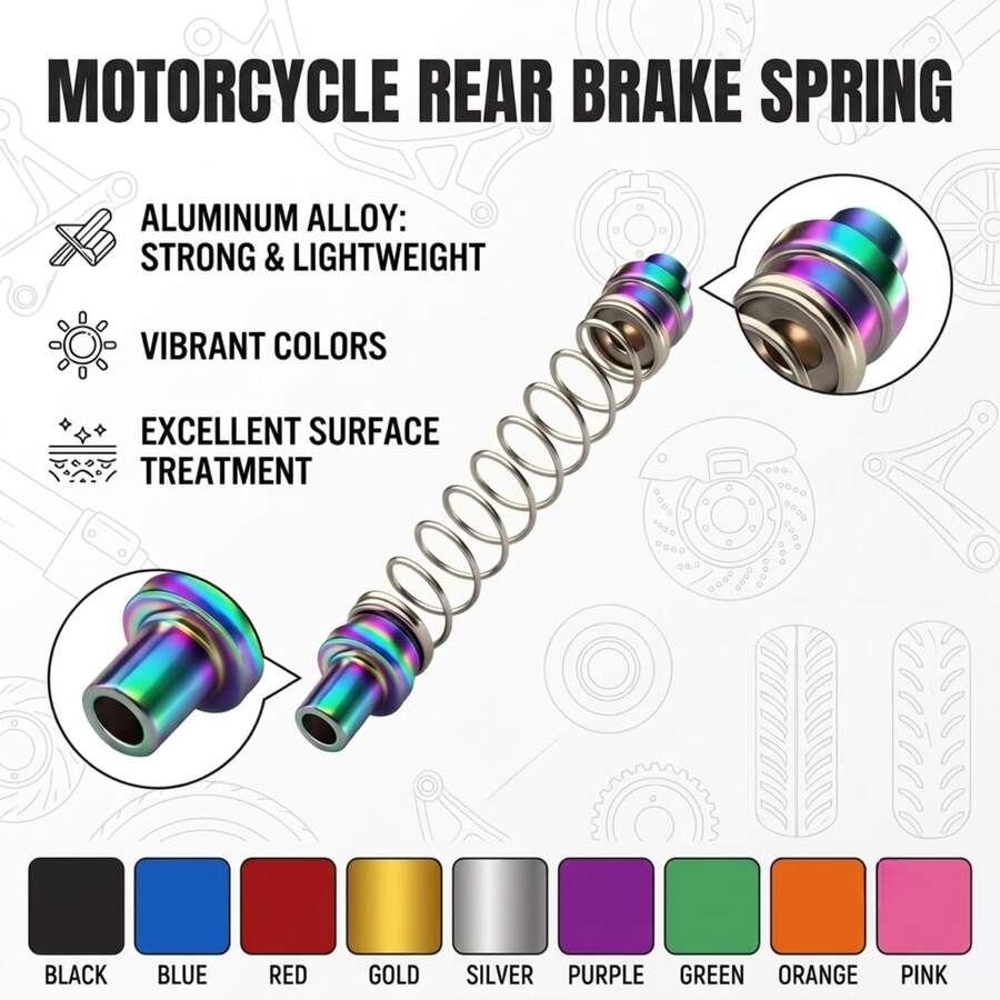 通用 CNC 鋁合金回彈彈簧,易於安裝,前置安裝,適用於 CRF、KAWASAKI、SUZUKI、Aprilia、Ducati、Triumph、Pulsar RS200、Boxer CT100、NKD 摩托車零件,後煞車工具 - A - 查看 1