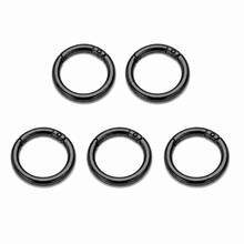 10pcs Metal O-Ring Spring Clasps, DIY Jewelry Openable Round Keychain Lobster Clasp Dog Leash Connector - Multicolor - View 12