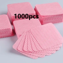 1000/500/200/100 Peças Lenços de Limpeza de Unhas Sem Pelos, Almofadas Removedoras de Esmalte de Unhas, Lenços de Limpeza de Extensão de Cílios, Almofadas Macias Não Tecidas Removedoras de Esmalte de Unhas com Acetona, Lenços de Limpeza de Unhas para Preparação de Unhas e Remoção de Esmalte de Unhas em Gel - Rosa chiclete - Visão 10