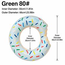 Adult And Children Donut Shaped Swim Ring, Swimming Pool Party Decoration Inflatable Float, Lake Water Floating Toy - Multicolor - View 15