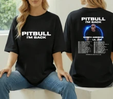 Pitbull I'm Back 2026 Tour T-Shirt, Pitbull Concert In North America 2026, - 黑色 - 查看 1