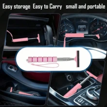 1pc Multifunctional Car Rearview Mirror Extendable Windshield Wiper Squeegee, Windshield Cleaning Brush, Extends Up To 98cm - Multicolor - View 4