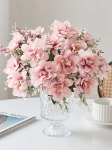 Artificial Peony Flowers, Silk Flowers, Faux Peony Bouquet, Suitable For Farmhouse Home Decor, Bohemian Wedding Table Centerpiece Decoration, Bulk Artificial Plastic Flowers For Vase Decoration - Baby Pink - View 8