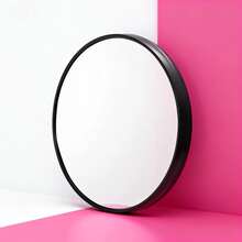 1 pieza Espejo de maquillaje con aumento de 10x/20x/50x/60x con base de succión, tamaño portátil, adecuado para baño, viaje, oficina, maquillaje de ojos y arreglo personal - Negro - Ver 2