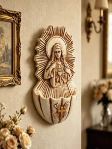Elegant Wall-Mounted Decorative Resin Holy Water Basin, Suitable For Church, Home, And Room Decoration. - Multicolor - View 5