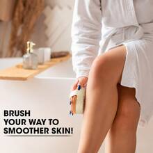 1/2pcs Dry Body Brush - Improve Skin Health & Beauty - Natural Bristles - Removes Dead Skin & Toxins, Improves Cellulite, Boosts Lymphatic Function, Exfoliates, Stimulates Blood Circulation, Home Bathroom Decor, Autumn, Back To School - Oval Brush - View 7