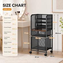 Makeup Storage Box & Cabinet, Large Capacity Cosmetics Organizer For Perfume Makeup Brushes Tools, Vanity Storage Rack – Black - View 9