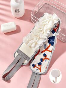 Long Double-Sided Exfoliating Bath Strap, Foaming Back Scrubbing Brush, Home Bathroom Skin Cleaning Tool. Suitable For School, Home, Bathroom, Etc., Essential Item For Back To School Season. - Multicolor - View 13