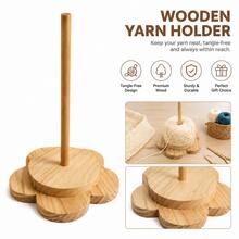 Crochet, Sewing Supplies, Needle And Thread Kit, Yarn Holder, Knitting, Crochet Accessories, Sewing, Sewing Tools, Wooden Yarn Rack, Yarn Spindle Rack, Rotating Yarn Dispenser, Anti-Tangle Yarn Rack, Knitting Yarn Storage Rack, Crochet Yarn Rack, Flower-Shaped Base Yarn Rack, Knitted Yarn Rack, Knitting Craft Accessories - Single-axis Flower - View 7