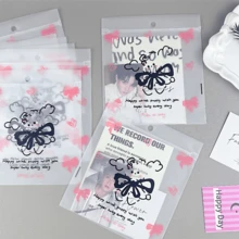 30pcs Transparent Frosted Holiday Gift Packaging Bags, Self-Sealing Gift Bags, Jewelry Accessory Gift Bags, Cute Cartoon Animal Self-Sealing Bags, Bow And Dog Pattern Gift Packaging Bags, Suitable For Holiday And Birthday Gift Packaging, Daily Storage Bags And Plastic Self-Sealing Bags. - Gift Bags - View 3