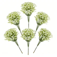 60pcs Artificial Baby's Breath Flowers, Realistic Artificial Flowers, Suitable For Home Decor, Wedding, Wedding Supplies, Wedding Decoration, Artificial Decoration, Multi-Functional Tabletop Display Artificial Flower Decoration - White - View 9