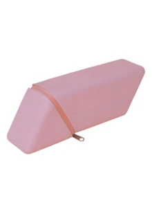 This Silicone Stationery Storage Bag Features A Zipper Closure And Diamond Pattern Design, Suitable For Desktop Storage And Portable Carry, A Minimalist Multi-Functional Pencil Case, An Essential Back-To-School Item For Students - Multicolor - View 13