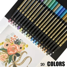 10 Stücke/20 Stücke Metallfarben Marker, wasserbasierte farbige Marker, DIY Fotoalbum und verschiedene Handarbeiten, Schul- und Bürobedarf, Malutensilien, insgesamt 24 Farben, Naher Osten - Saudi-Arabien und USA, Schulanfang - Verschiedenfarbig - Übersicht 12