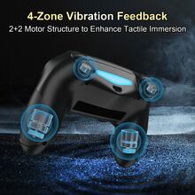 Starlight Fantasy P-4 Wireless Game Controller 600mAh Long Battery Life Fast Charging 4-Motor Vibration With Touchpad/Headphone Jack Compatible With P4/P4 Slim/P4 Pro Multi-Platform - View 8