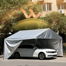 1pc Plastic Woven PE Waterproof Tarp, Outdoor Rain Cover, Waterproof Sunshade Cloth, Material Covering, Camping Protection, Simple Carport, Fence, Dog House, Animal Shelter, Party Backdrop, Random Style - Multiple Styles - View 1