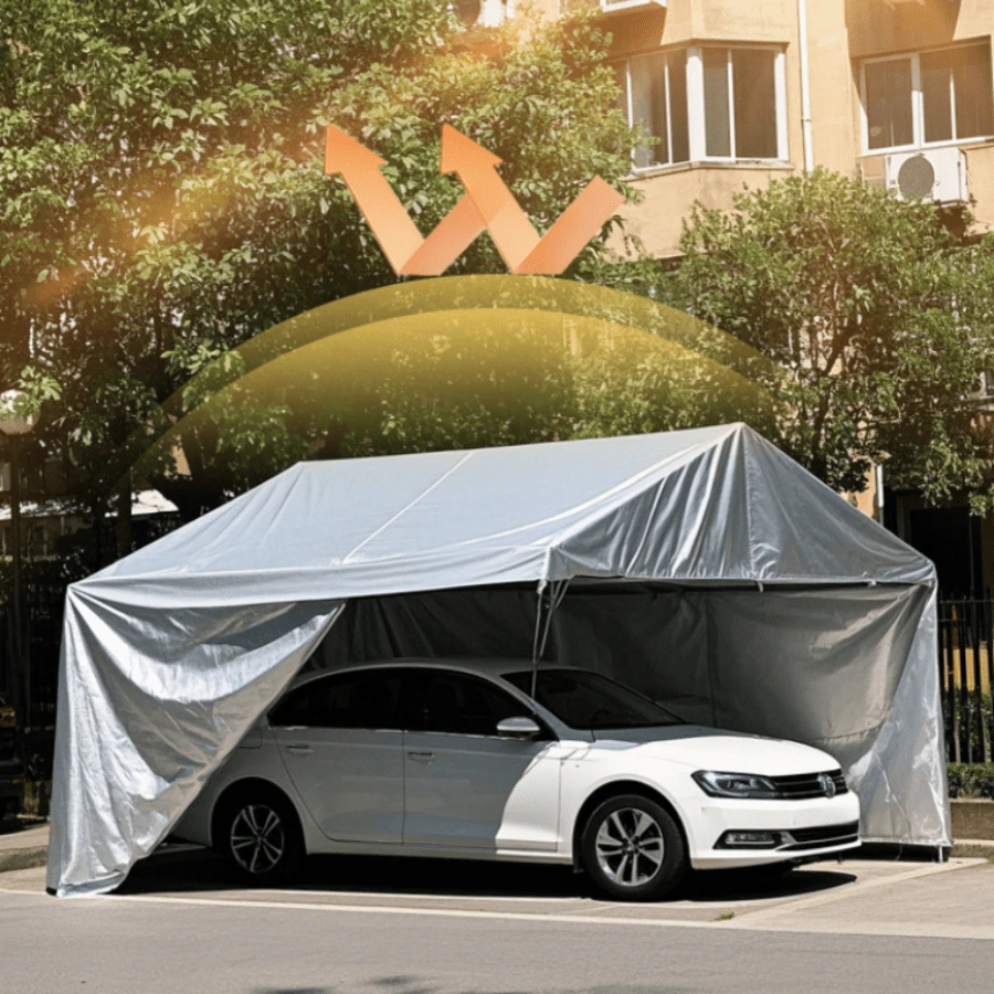 1pc Plastic Woven PE Waterproof Tarp, Outdoor Rain Cover, Waterproof Sunshade Cloth, Material Covering, Camping Protection, Simple Carport, Fence, Dog House, Animal Shelter, Party Backdrop, Random Style - Multiple Styles - View 1