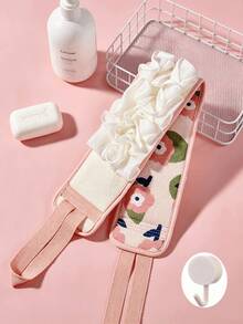 Long Double-Sided Exfoliating Bath Strap, Foaming Back Scrubbing Brush, Home Bathroom Skin Cleaning Tool. Suitable For School, Home, Bathroom, Etc., Essential Item For Back To School Season. - Multicolor - View 7