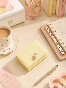 Fashionable Fruit Pattern PU Leather Wallet - Compact Zipper Credit Card Holder And Coin Purse, Snap Coin & Credit Card Pockets, Short Girl's Wallet, Korean Style Portable Cute Fruit Patchwork Purse, Travel Fashion Accessory - Multicolor - View 6