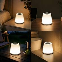 LED Multi-Function Night Light, USB Rechargeable, 3 Color Temperatures Switchable, Stepless Dimming, Touch Switch, Outdoor Camping Light, Ambient Lighting, Compact And Portable, Suitable For Bedroom/Bedside/Entrance/Living Room/Dining Room/Bathroom Multi-Scenario Placement - Night Light - View 3
