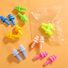 10 piezas Tapones para los oídos reutilizables con diseño de árbol de Navidad (color aleatorio), hechos de material duradero, cómodos para usar todo el día, con apariencia de tema festivo y durabilidad prolongada, adecuados para nadar, dormir, estudiar, leer y trabajar - A - Ver 4