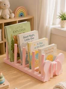 Montessori Wooden Daycare Bookshelf, Desktop Toddler Book Storage Rack, Suitable For Baby Picture Books, Board Books, Flashcards And Reading Area - Storage - View 1