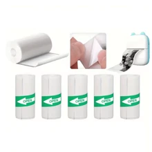 5/10/20 Rolls Mini Printer Paper White Continuous Self-Adhesive Sticker Paper Suitable For Portable High-Definition Photo Printer Paper Printing Study Notes, Work, Photos, Images, Memo Mini Printer Paper 57mm - 1 Set - View 9