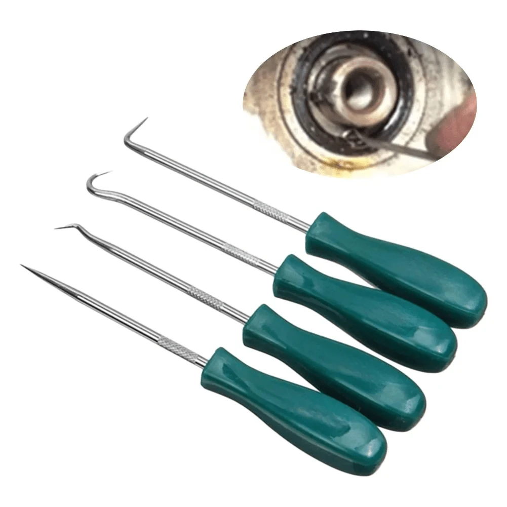 4Pcs 135mm Car Auto Vehicle Oil Seal Screwdrivers Set O-Ring Seal Gasket Puller Remover Pick Hooks Repair Tools For Car - A - View 1