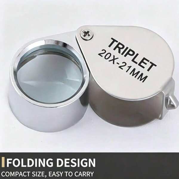 10x/20x/30x Pocket Magnifier, Jewelry Magnifier, Foldable 3-In-1 Diamond Magnifier, Jeweler's Tool, Reading Magnifier