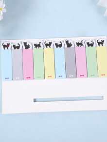 150 Sheets/Pack, Cute Cat-Themed Sticky Note Set-A Must-Have For Bookmarks And Memos, An Office Essential Back To School - one-size - View 6