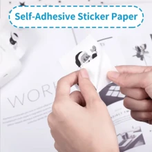 5/10/20 Rolls Mini Printer Paper White Continuous Self-Adhesive Sticker Paper Suitable For Portable High-Definition Photo Printer Paper Printing Study Notes, Work, Photos, Images, Memo Mini Printer Paper 57mm - 1 Set - View 4