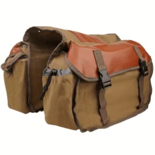 Multifunctional Motorcycle And Bicycle Side Bag, Cross-Border Use, Large Capacity Motorcycle And Electric Vehicle Trunk Bag, Durable Canvas Equipment Bag, Riding Backpack, Riding Bag, Motorcycle, Bicycle Equipment Bag - A - View 10