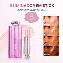 B.TWO.B Bastão Iluminador Cremoso De Longa Fixação, Efeito Luminoso Natural Sem Oleosidade, Aplicação Simples E Uniforme, Pode Ser Usado No Rosto, Pálpebras E Corpo, Diversos Tons Para Diferentes Peles - B02 Rosa Sakura - Visão 10