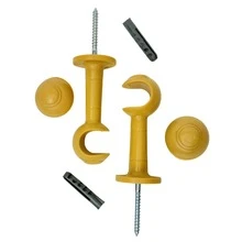 Kit With 6 Simple Curtain Rod Supports Pair With 19mm End - IVORY - View 10