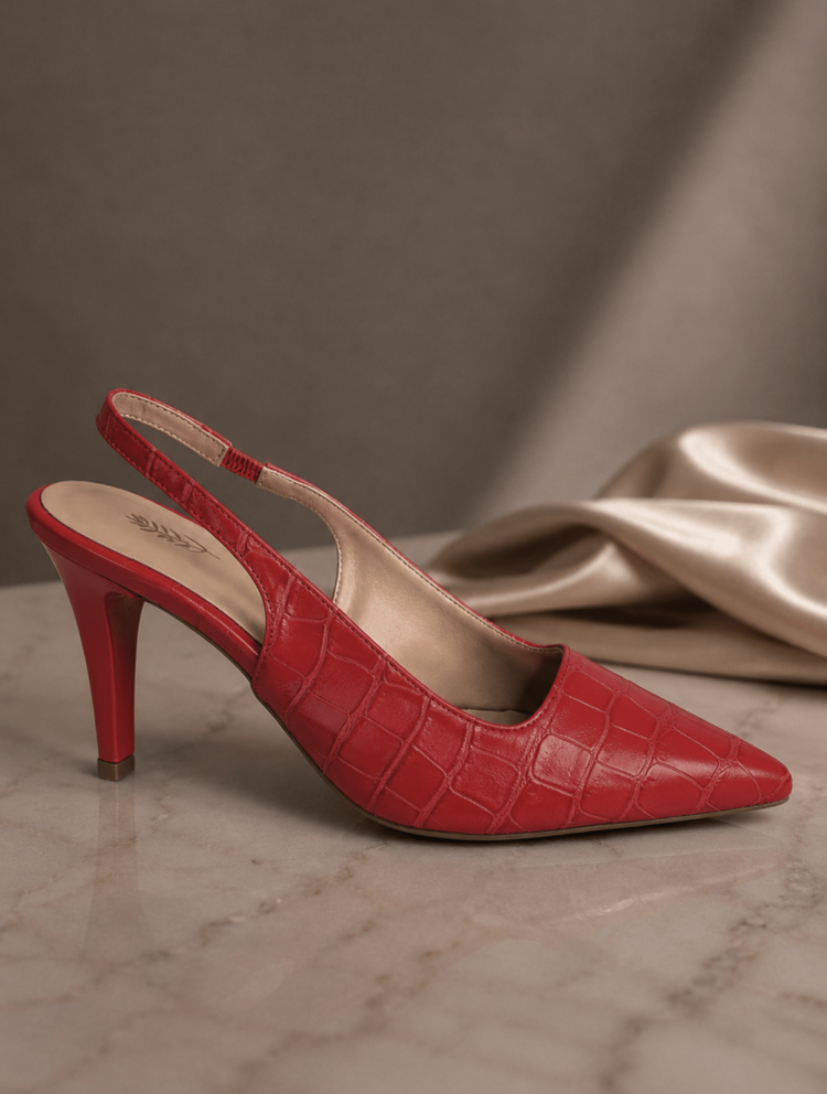 Mozione Women Heeled Sandals - Red - View 14