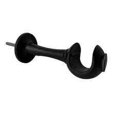 Kit With 6 Simple Curtain Rod Supports Pair With 19mm End - Black - View 9
