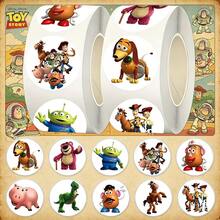 Panini Cartoon Toy Story Round Roll Self-Adhesive Stickers, Multi-Character Printed Decorative Labels For Gift Wrapping And Scrapbooking - Random Styles - View 1