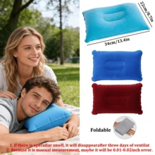 UNIQUEFORYOU 2pcs Inflatable Travel Pillows, Portable Ultra-Light Inflatable Camping Pillows With Neck And Waist Support, Washable Inflatable Pillows, Suitable For Airplane, Car, Office Nap, Hiking, Backpacking, Multi-Functional Travel Pillows. - 2pcs - View 2