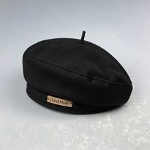 1/2 piezas - Boina francesa de gran tamaño para mujer, boina de mezcla de lana vintage de moda, gorro de artista suave que estiliza el rostro, versátil y elegante para otoño e invierno - Multicolor - Ver 3