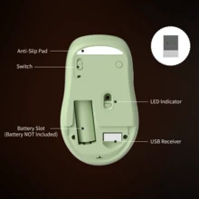 MAGEEGEE 2.4G Mouse For Laptop With USB Receiver, Slim Travel Mice Compatible With MacBook Air/Pro Laptop Computer Tablet - Mixed Green - View 2