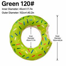 Adult And Children Donut Shaped Swim Ring, Swimming Pool Party Decoration Inflatable Float, Lake Water Floating Toy - Multicolor - View 7