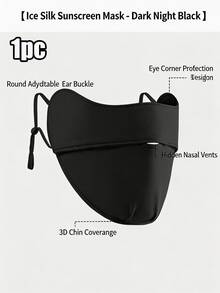 1pc New Ice Silk Cool UV Protection Face Mask, Breathable Half-Face Eye Corner Sun Protection Mask, Lightweight Sun Protection Headgear, Suitable For Daily, Cycling, Driving And All Summer Outdoor Scenarios - Multiple Colors and Styles - View 13