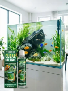 Fish Tank Cleaner Daily Cleaning Maintenance Freshwater Fish Tank Care Clear Fish Pond Cleaner Fish Pond Fish Tank Water Quality Purification Care Liquid - A-Blue - View 1