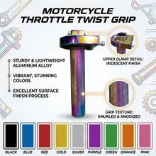 Puño de acelerador universal de 7/8" 22mm de aleación de aluminio CNC para motocicleta, manillar de acelerador ajustable de alto rendimiento, puño de acelerador de repuesto para modificación de scooter todoterreno - A - Ver 1